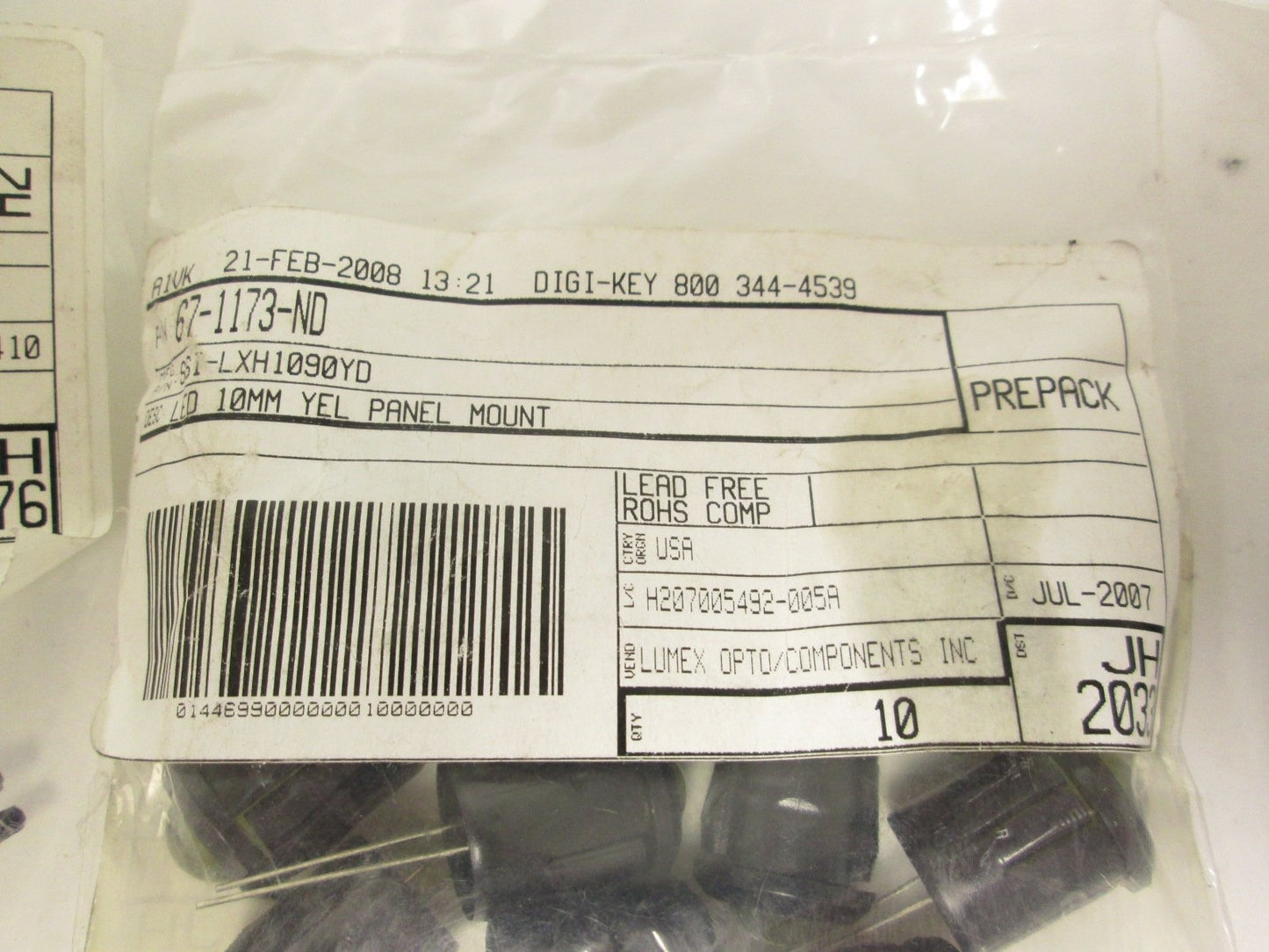 New Lot of 36 New Lumex 67-1171-ND 67-1172-ND 67-1173-ND Panel Mount LED's RYG