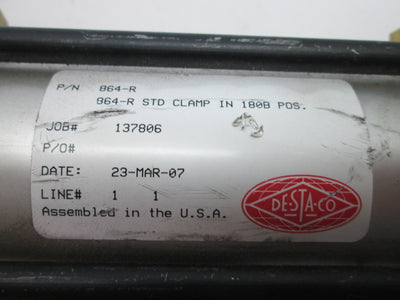 Used Destaco 864-R Clamp With #9 Arm, 90° Swing, 3/8" NPT Ports