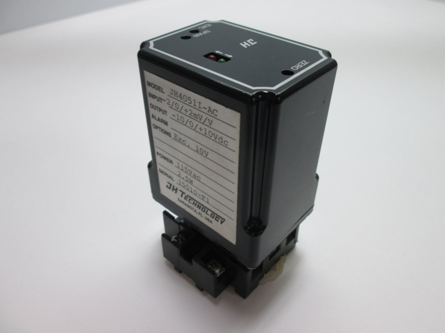Used JH Technology JH4051I-AC Strain Gauge Transmitter, Power: 115VAC 2.5W