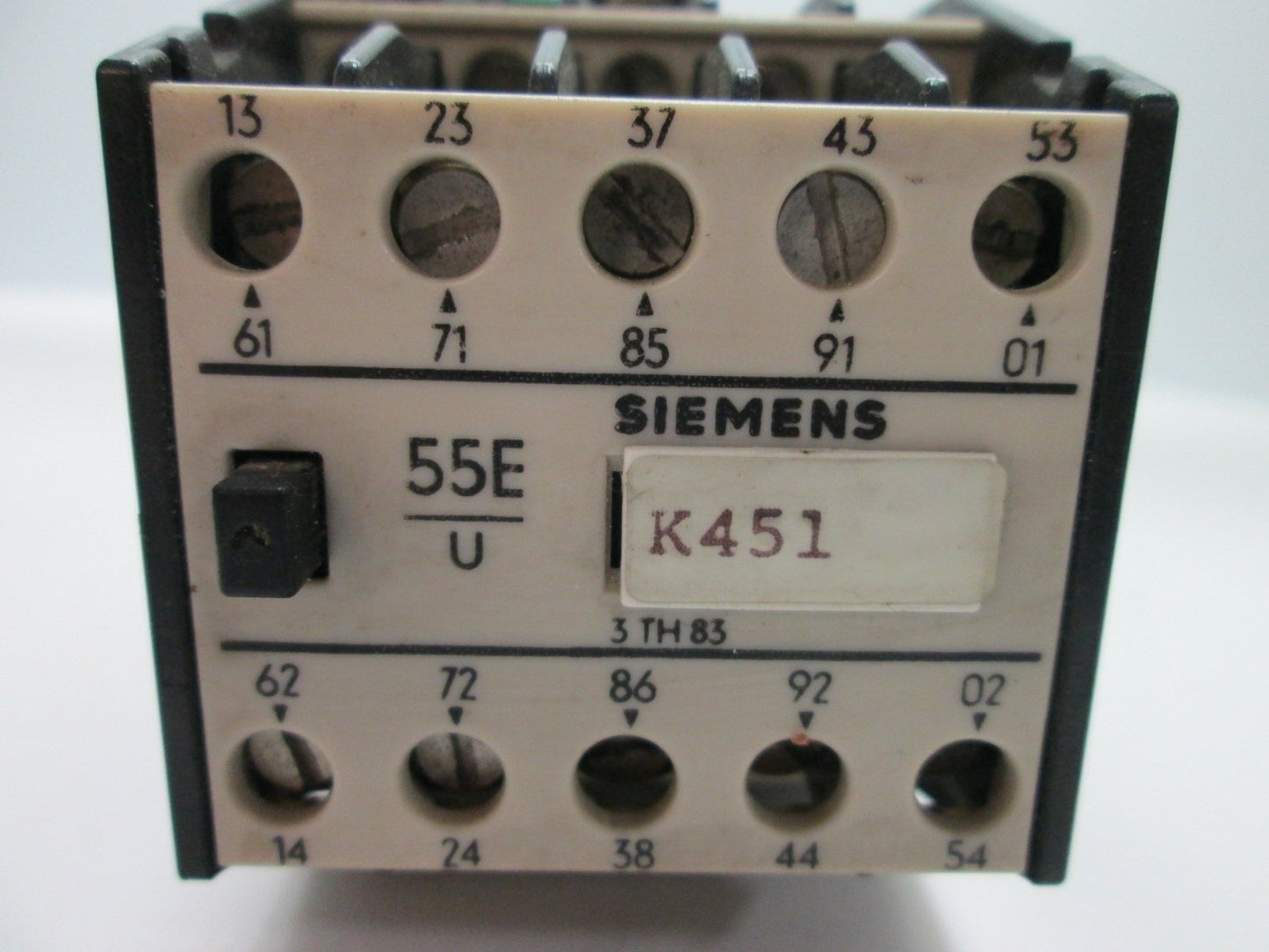 Used Siemens 3TH8394-0B Contactor, 5-Pole, Contacts: 5x N/O 5x N/C, Coil: 24VDC