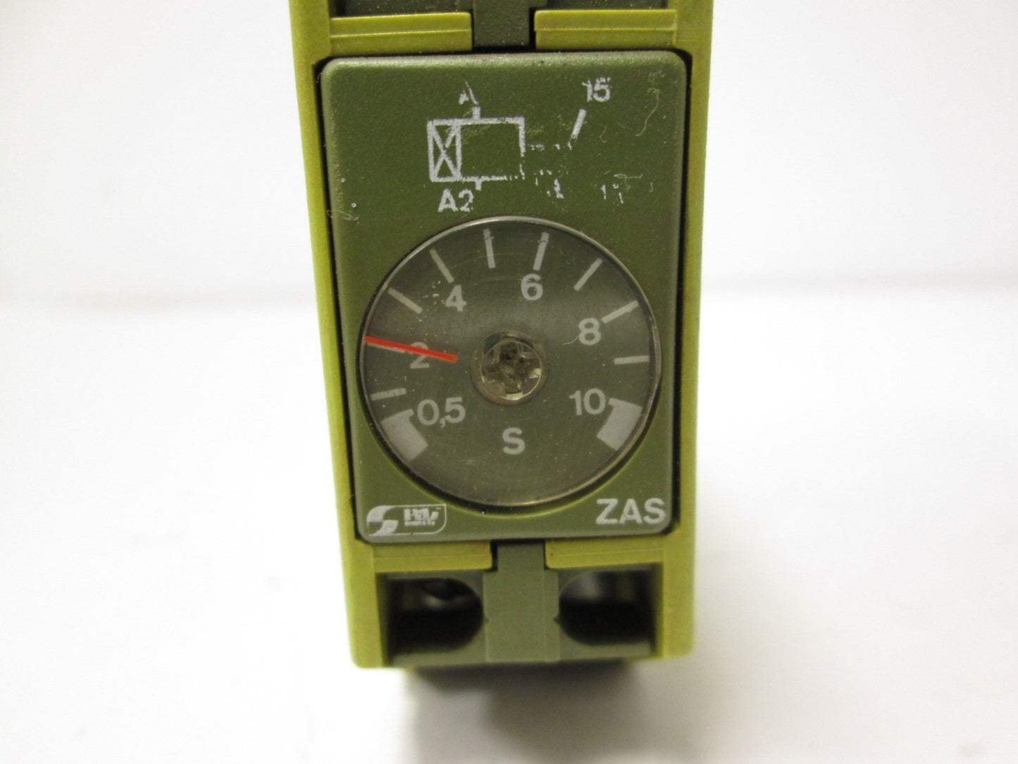 Used Pilz ZAS/10s/1Uz 650015 On-Delay Timer Relay 0.5-10s 110-220VAC 3.5VA DIN Mount