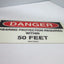 New Lot of 5 New Brady "Danger Hearing Protection Required Within 50 Feet" Signs