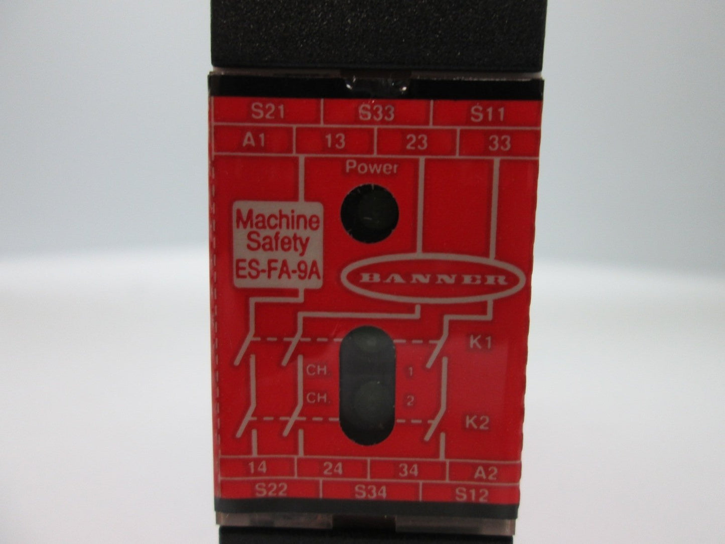 Used Banner ES-FA-9A E-Stop Safety Relay Module, Voltage: 24VAC/DC, 3 N/O Contacts