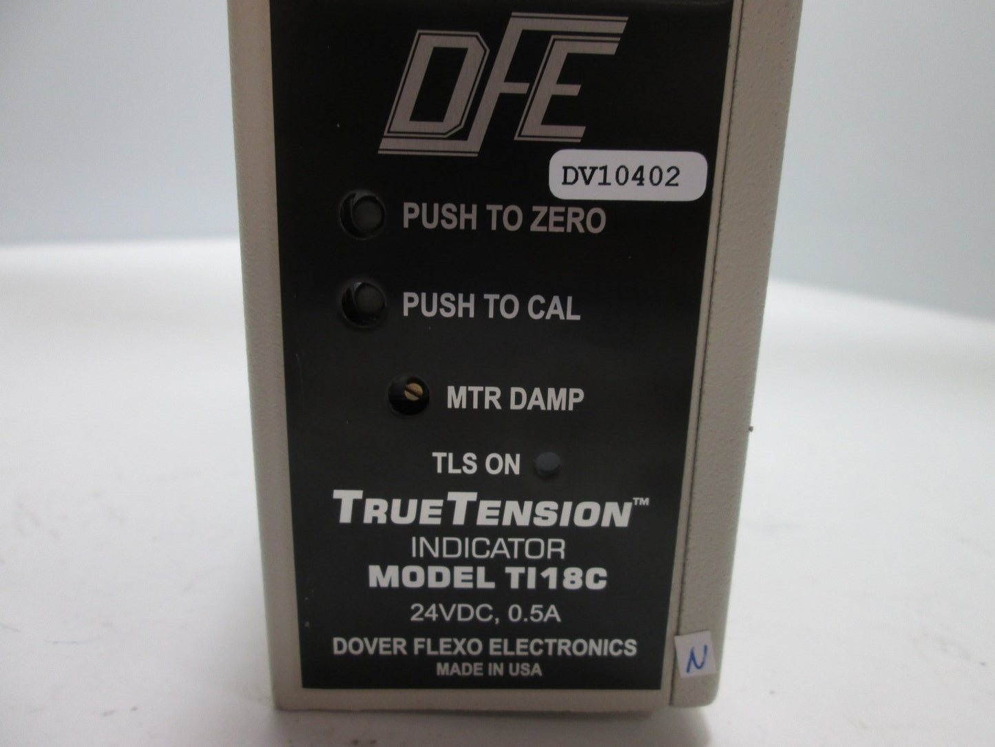 Used DFE TI18CU-DRC TrueTension Indicator, Input Power: 24VDC 0.5A