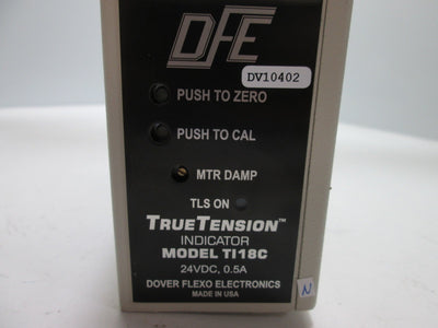 Used DFE TI18CU-DRC TrueTension Indicator, Input Power: 24VDC 0.5A