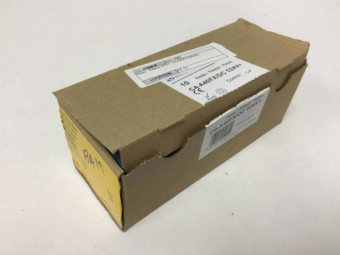 New – Open box Lot of 10 New Releco C4-A40FX Non-Latching Plug-In Relays, 4-Pole, Coil: 24VDC