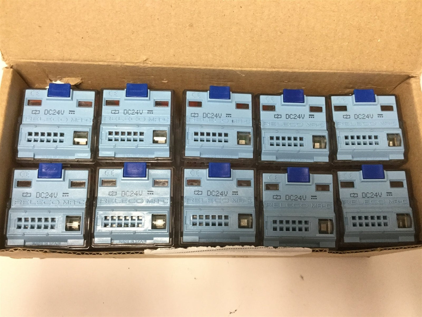 New – Open box Lot of 10 New Releco C4-A40FX Non-Latching Plug-In Relays, 4-Pole, Coil: 24VDC