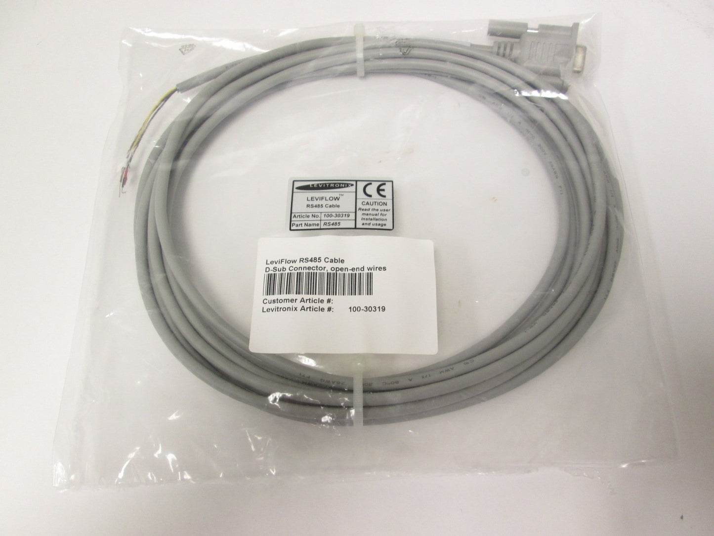 New Levitronix 100-30319 Leviflow D-Sub 9-Pin to Flying Leads RS-485