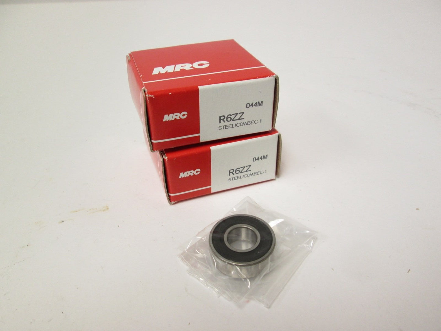 New Lot of 2 New MRC R6ZZ Deep Grove Bearing 0.375" ID 0.875" OD 0.2813" Width 301lb