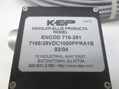 New New In Box Kessler-Ellis 716-281 Optical Shaft Encoder w/Measuring Wheel, Cable