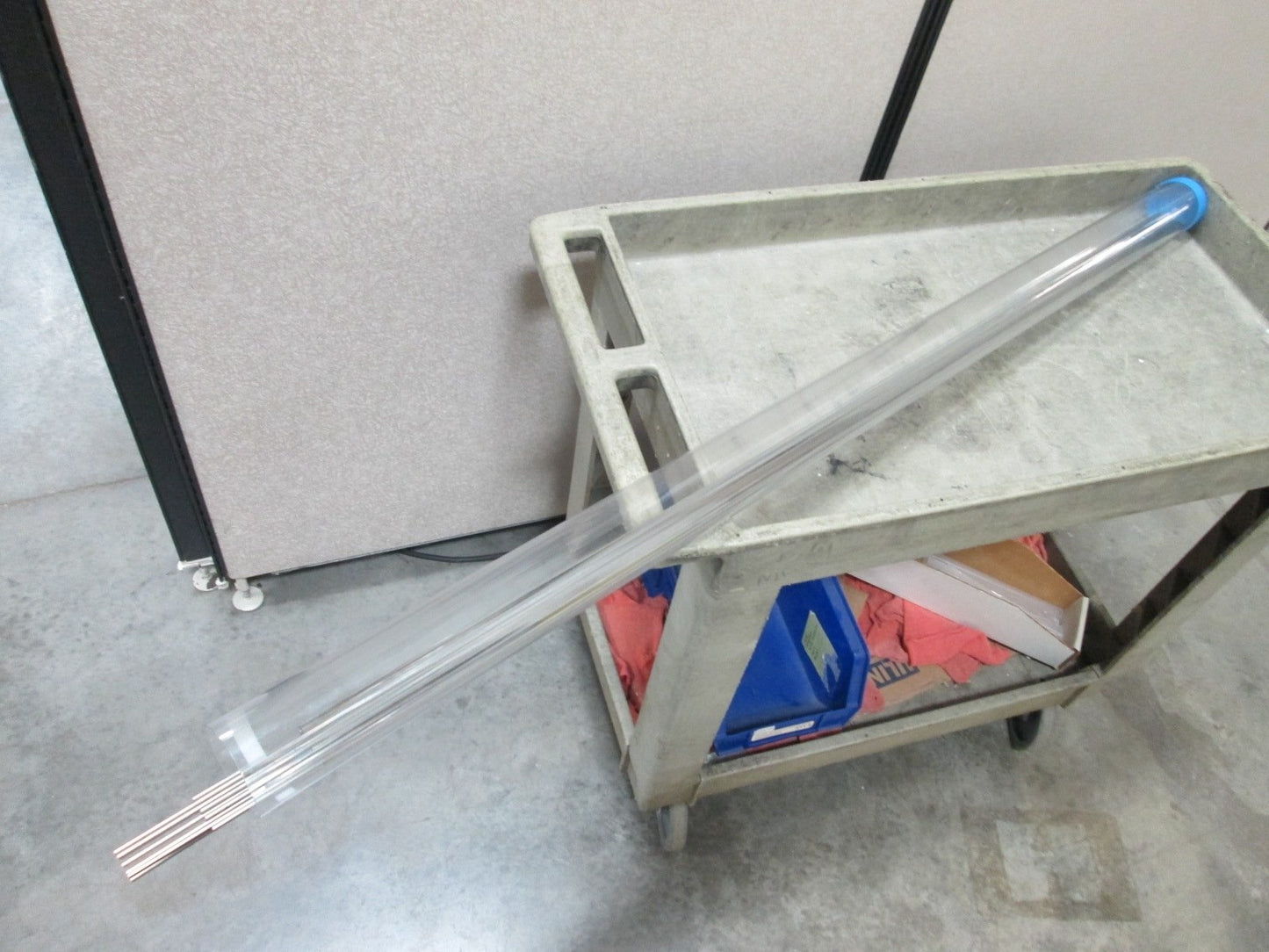 New – Open box Lot of 28 Pieces of Stainless Steel Tubing, Lengths: 45"+ (1143mm+), OD: 3mm