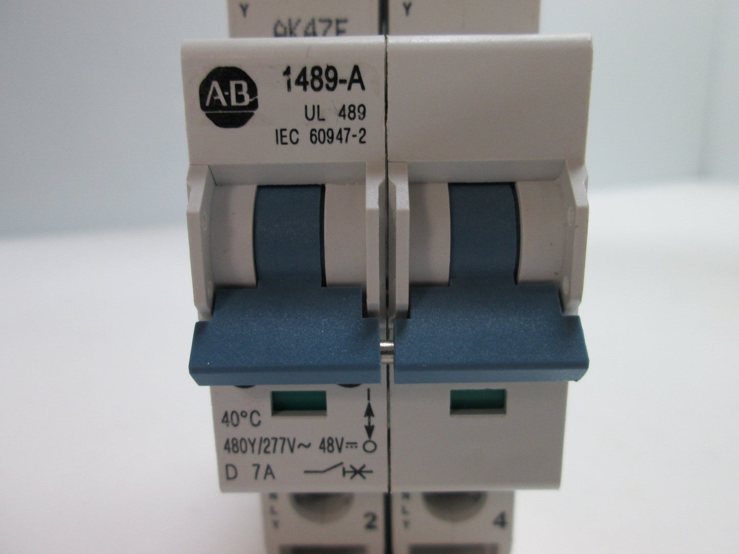 Used Allen Bradley 1489-A2D070 Circuit Breaker, 2-Pole, Rating: 480Y/277VAC/48VDC 7A