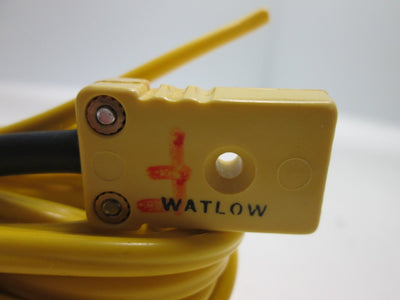 Used Watlow MCF-K-WAT Thermocouple Connector, Temperature Rating: 204°C, 15ft Leads