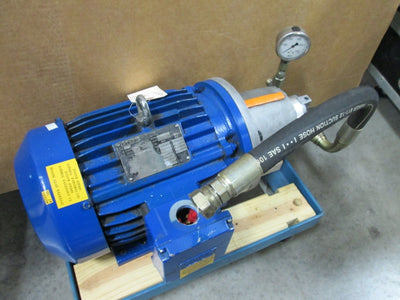 Used Elektrim ESg AC Motor, Voltage: 230/460VAC at 60Hz, With Reservoir and Pump