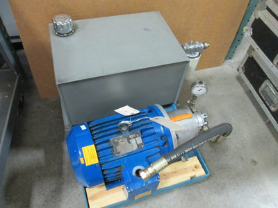 Used Elektrim ESg AC Motor, Voltage: 230/460VAC at 60Hz, With Reservoir and Pump
