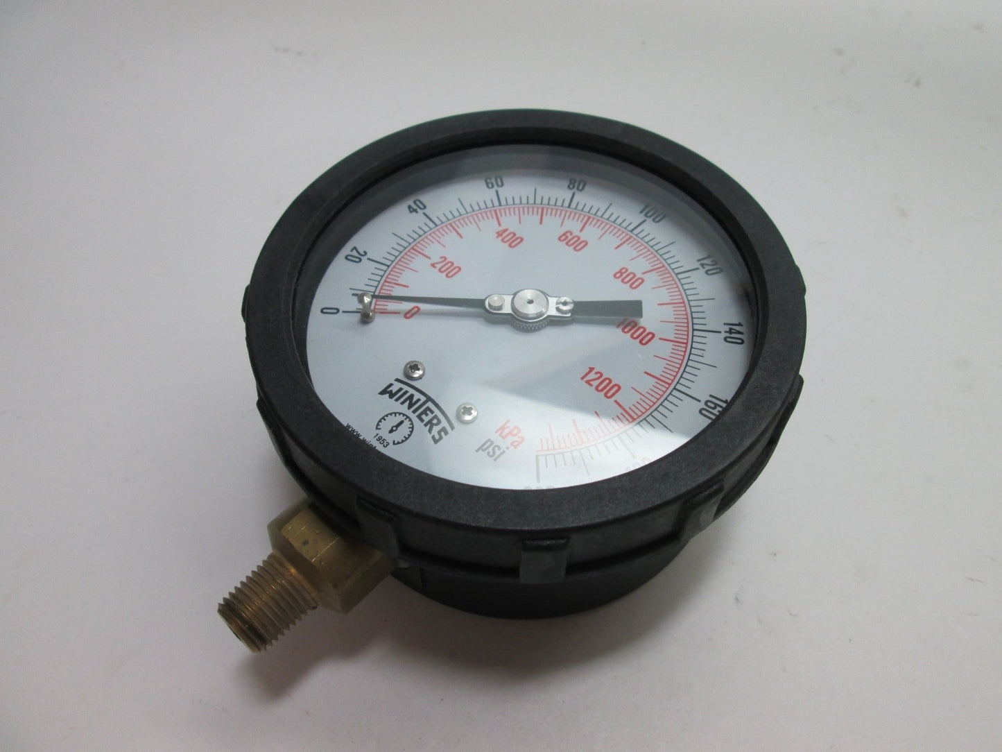 New In Box Winters P606C/3Y Pressure Gauge, Range: 0-200psi (0-1379kPa)