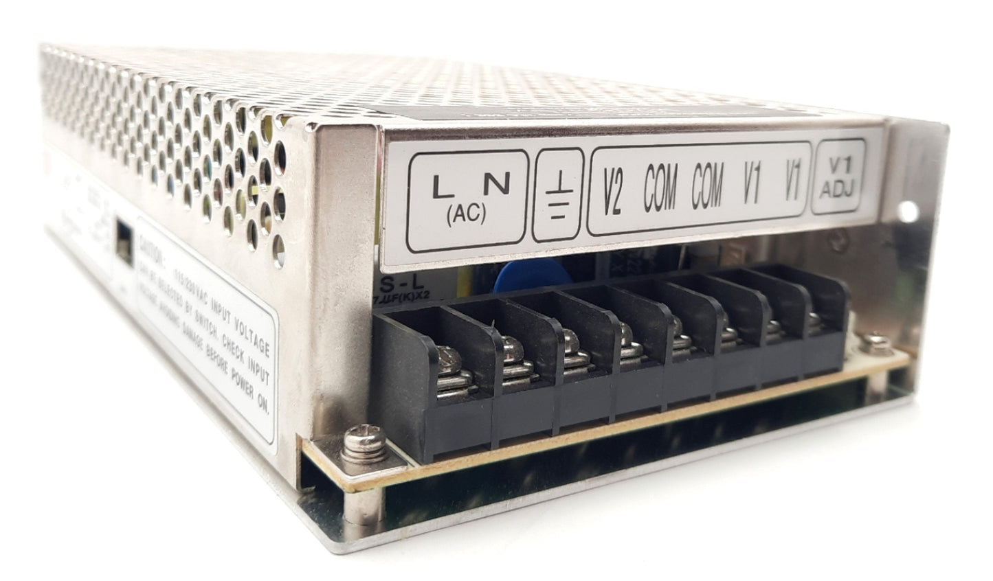 Used Mean Well D-120B Power Supply, Input: 100-120/200-240VAC, Output: 5/24VDC