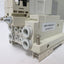 Used Manifold of 2 SMC SV1100-5FU Pneumatic Solenoid Valves, Pressure: 0.15-0.7MPa