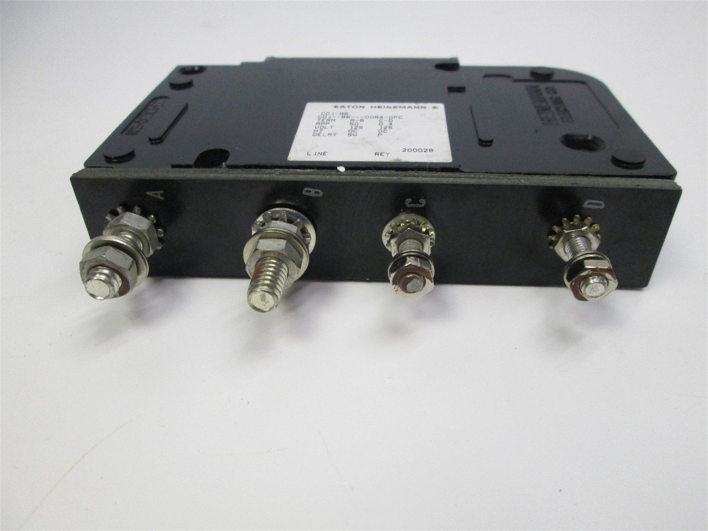 Used Eaton Heinemann CD1-B6-B004R-0PC Single Pole Circuit Breaker, 125VDC 50 A
