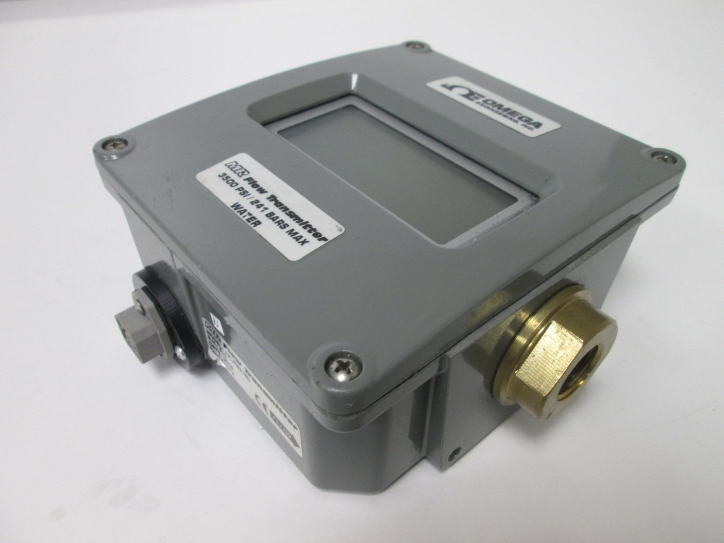 Used Omega HFLR6315D Digital Flow Transmitter (Water), Flow: 1-15GPM, Ports: 1/2" NPT