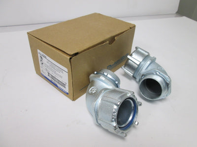 New Box of 2 New Thomas & Betts 5256 1-1/2" Liquidtight 90° Conduit Fittings
