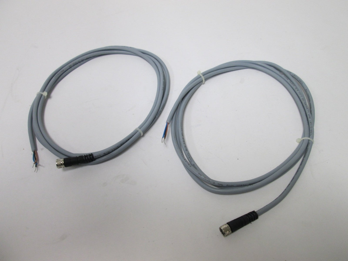 Used Lot of 2 Picofast Cordsets, Length: 2 Meters, 3-Pin to Flying Leads