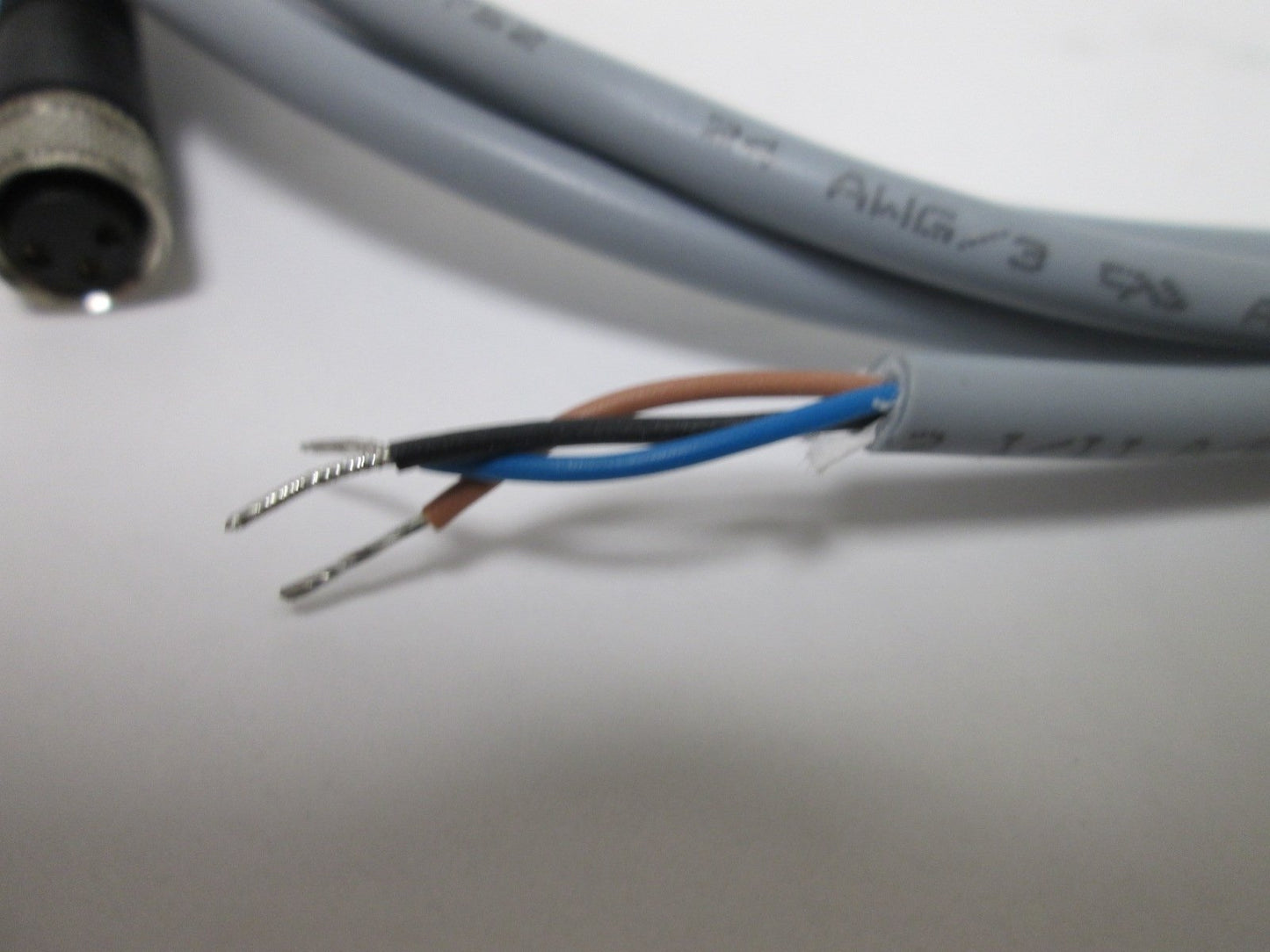 Used Lot of 2 Picofast Cordsets, Length: 2 Meters, 3-Pin to Flying Leads