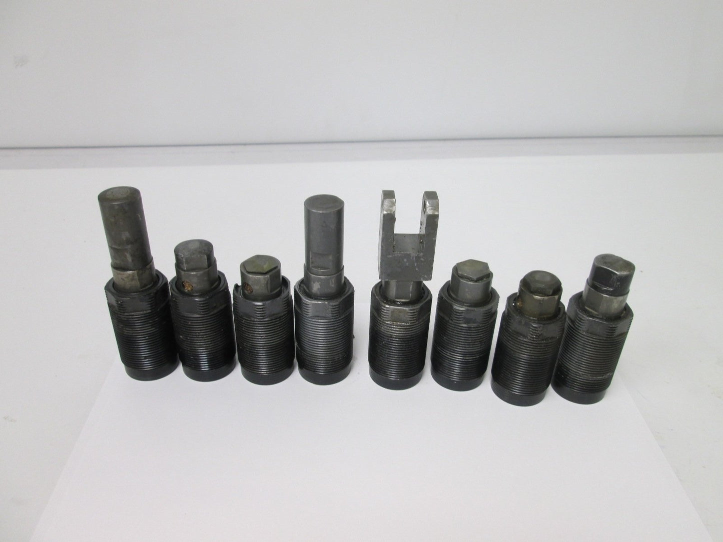 Used Lot of 8 Vektek 10-0708-06 Work Support Cartridges, Stroke: 0.25", Assorted Tops