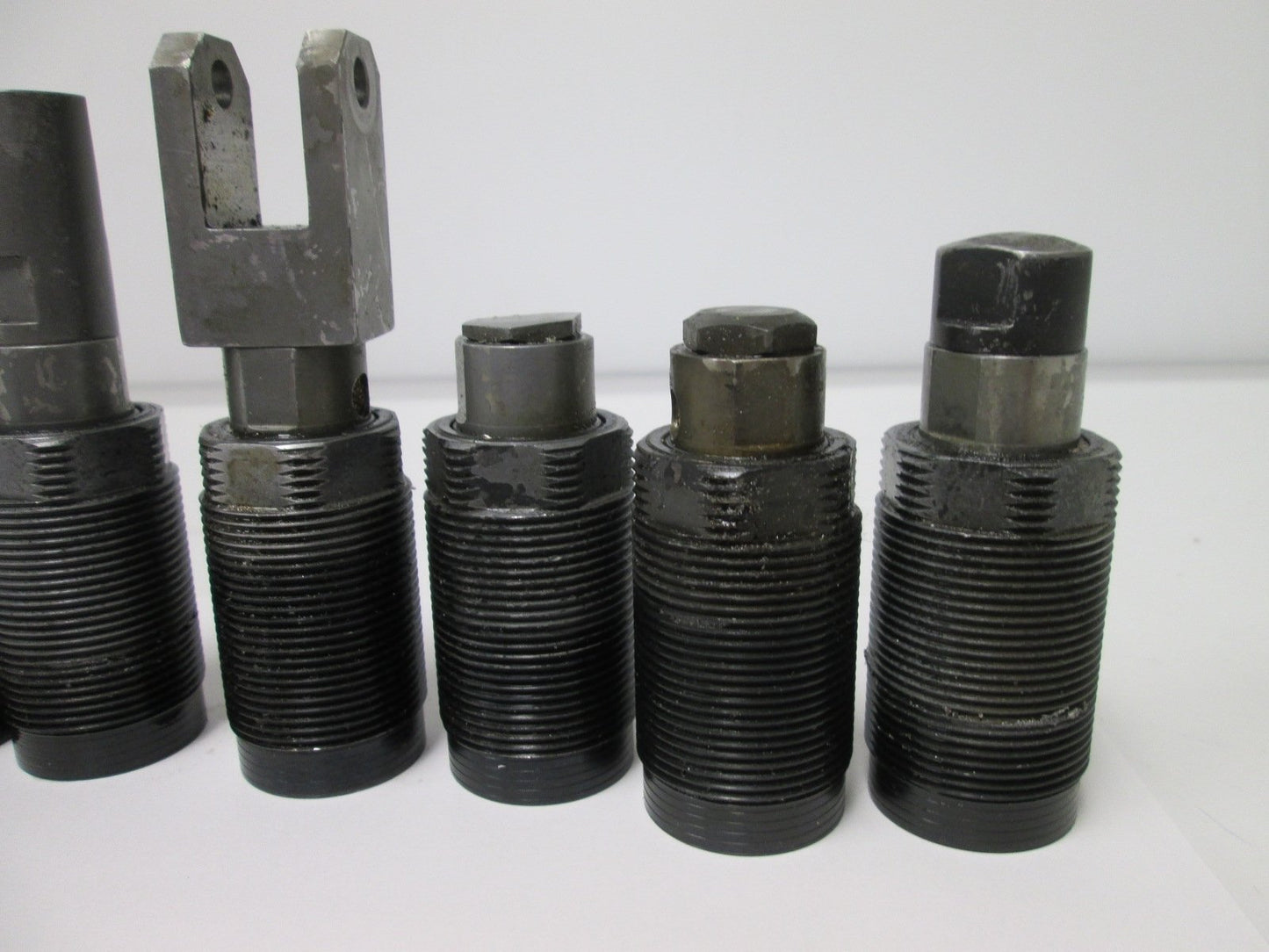 Used Lot of 8 Vektek 10-0708-06 Work Support Cartridges, Stroke: 0.25", Assorted Tops