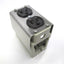 Used Mencom DP-TS Panel Interface Connector w/ Duplex Outlet, TS Housing 120VAC, DIN