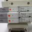 Used Bank of 3 SMC SV1100-5FU Solenoid Valves, With 2x Regulators With 150psi Gauges