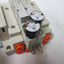 Used Bank of 3 SMC SV1100-5FU Solenoid Valves, With 2x Regulators With 150psi Gauges
