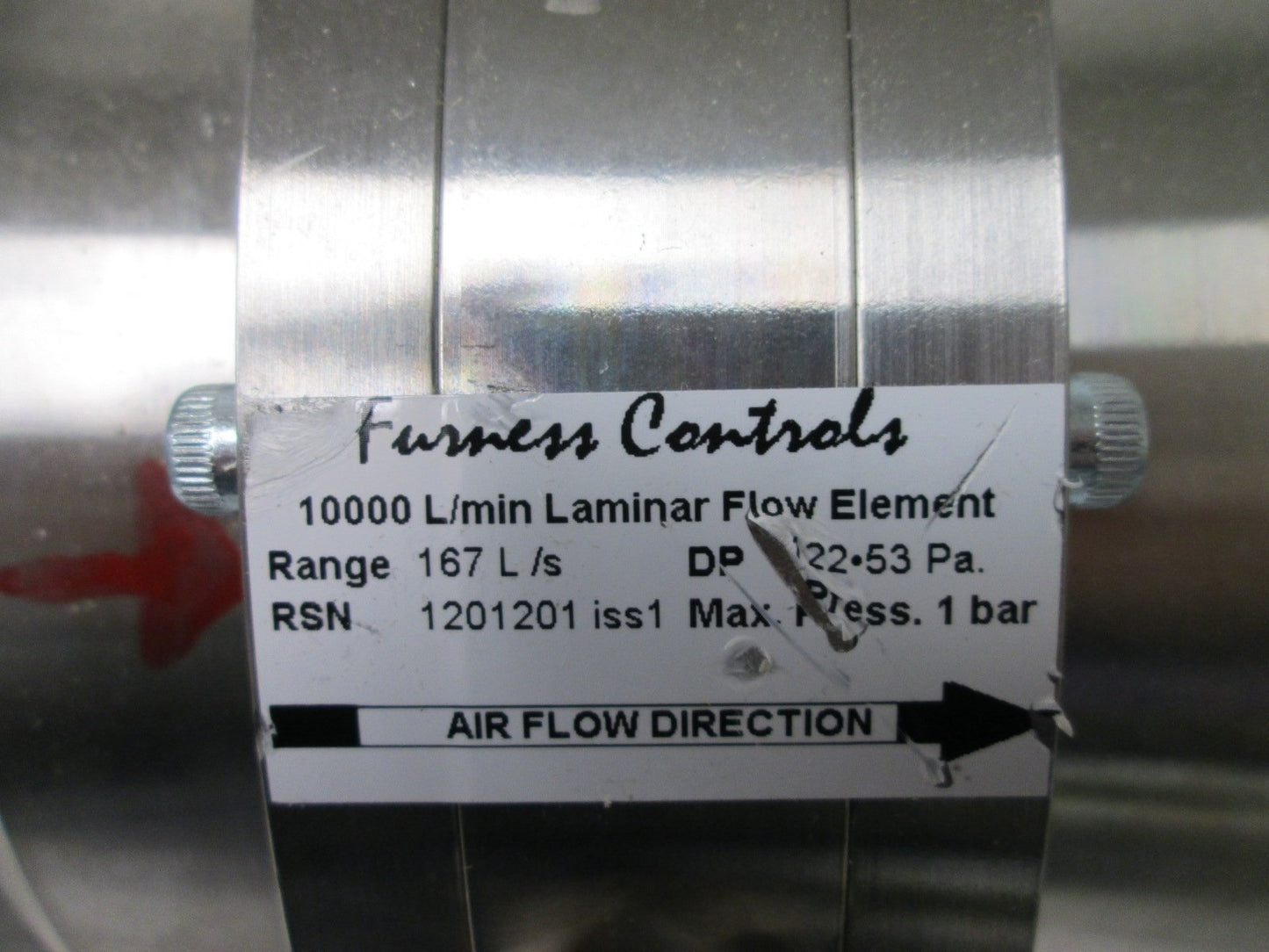 Used Furness Controls FCO96 Laminar Flow Element, Flow: 167L/sec, Pressure: 1bar Max