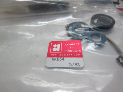 New Lot Of 12 Compact Air RKD34 Seal Kit For 3/4" Bore Cylinder, Complete