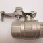 Used Lot Of 2 600W0G Ball Valves, Stainless Steel, 1" NPT, W/ Locking Handle
