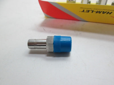 New Lot Of 8 Ham-Let 739LM SS Let-Lok 1/4" Tube Fittings , 3/8" NPT, Stainless Steel