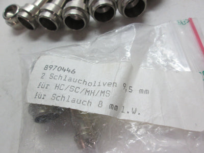 New – Open box Lot Of 11 Schlaucholivan 8970446 Barb Fittings, 8mm ID Hose Application