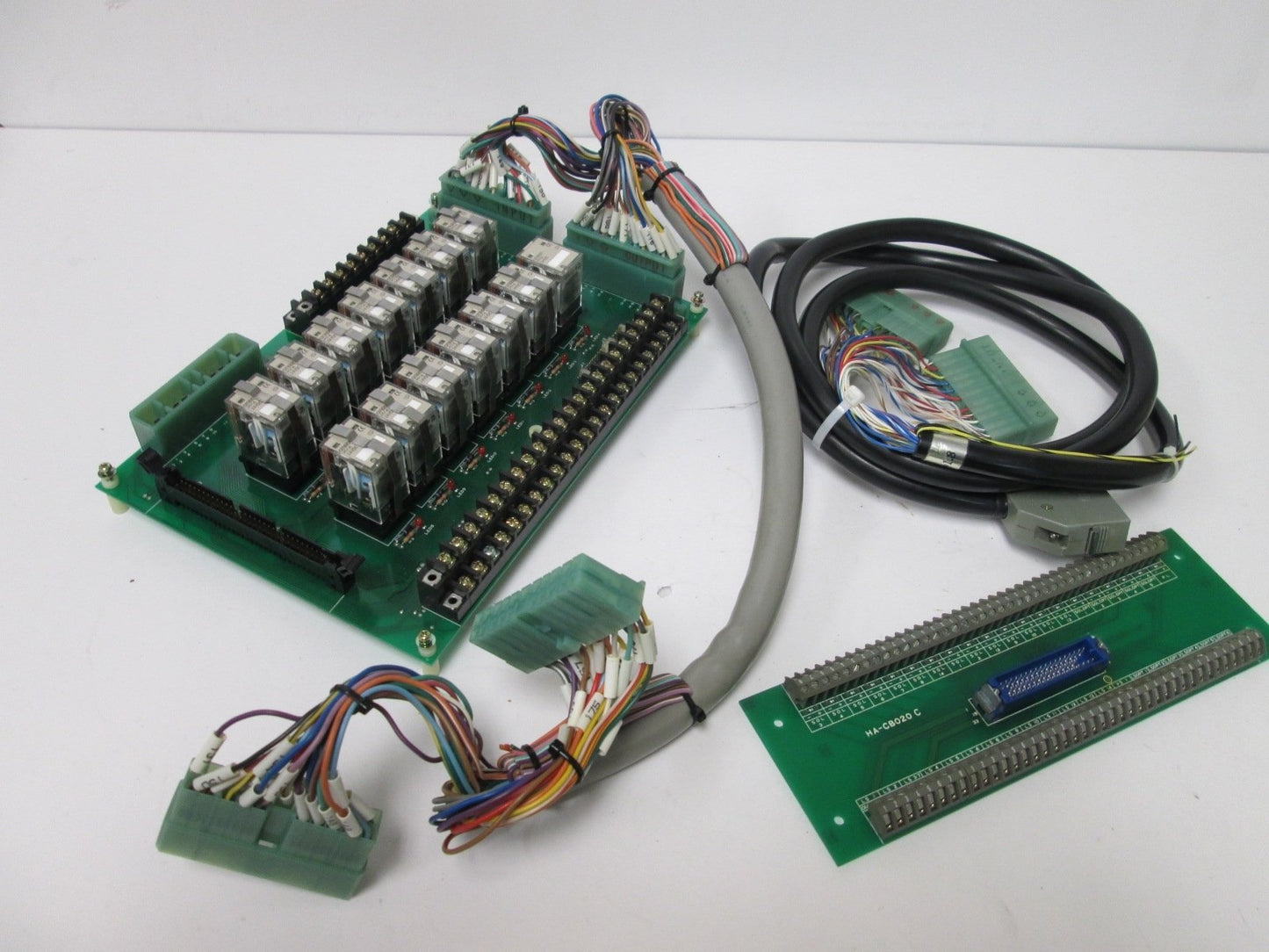 Used Harmo PCB-201B Relay Control Circuit Board w/ HA-CB020C Breakout and Cables