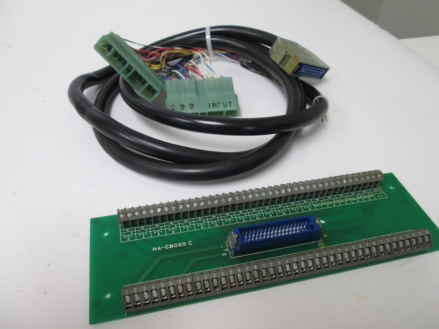 Used Harmo PCB-201B Relay Control Circuit Board w/ HA-CB020C Breakout and Cables