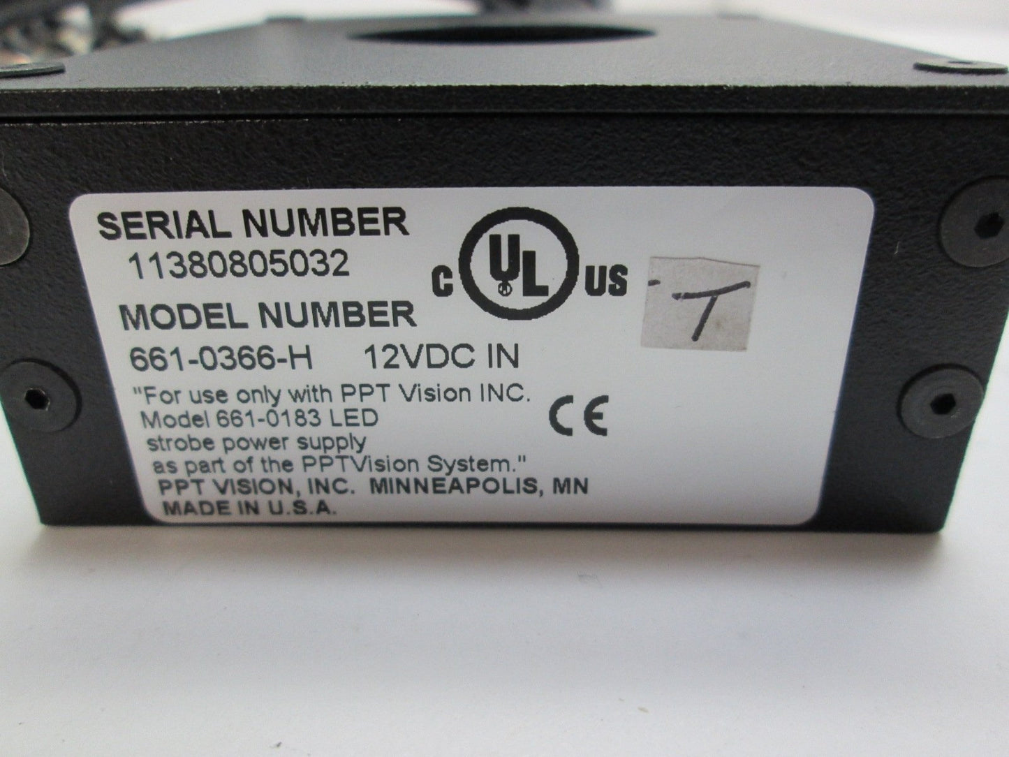 Used PPT Vision 607-7166 Rev A 12VDC Remote LED 661-0366-H