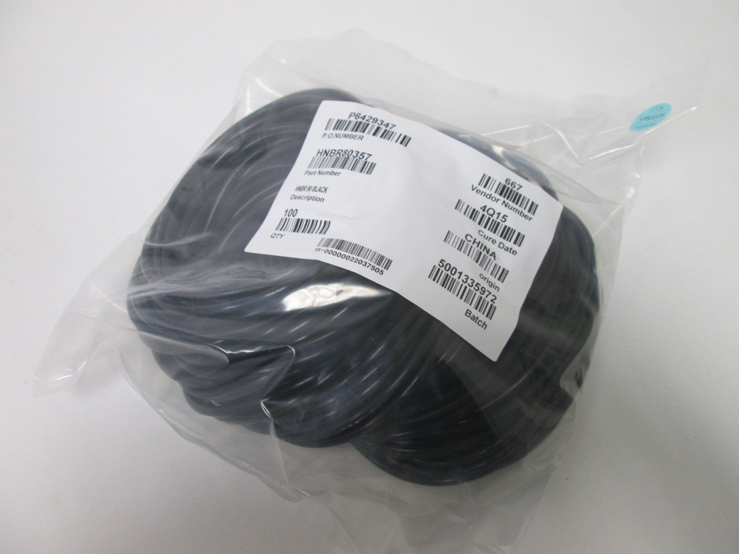 New Lot of 100 Global O-Ring HNBR90357 O-Rings, Size: 357, Durometer: 90