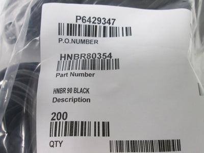 New Lot of 200 Global O-Ring HNBR90354 O-Rings, Size: 354, Durometer: 90