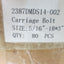 New Lot of 160 Carriage Bolts, Size: 5/16"-18, Thread Length: 3", Fully Threaded