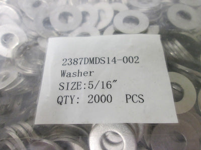 New Lot of 2000 Washers, Size: 5/16", Outside Diameter: 0.7", Thickness: 0.06"