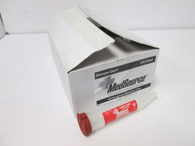 New Lot of 24 Medsource MS-64250 Sharps Container, Capacity: 3/8 gal, Hinged Lid