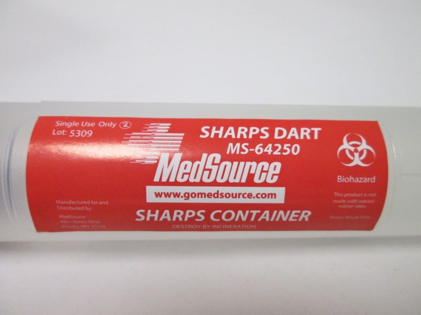 New Lot of 24 Medsource MS-64250 Sharps Container, Capacity: 3/8 gal, Hinged Lid