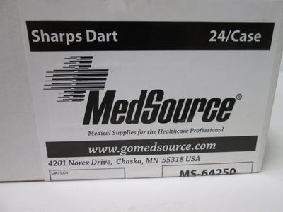 New Lot of 22 Medsource MS-64250 Sharps Container, Capacity: 3/8 gal, Hinged Lid