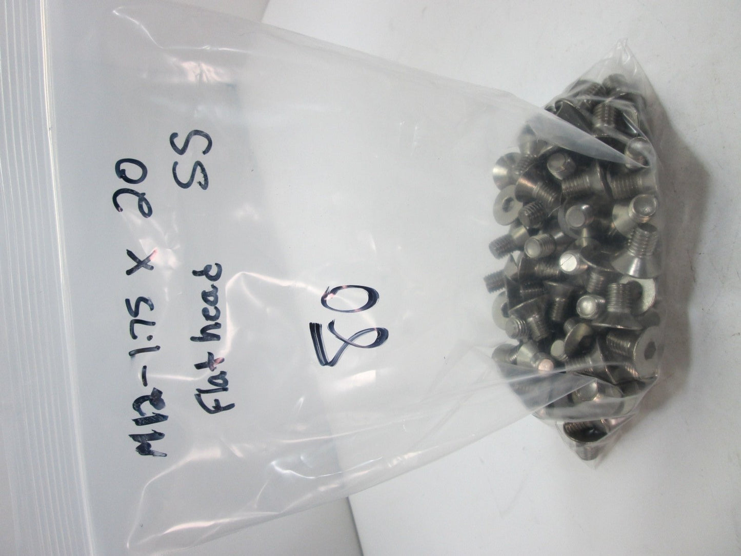 New – Open box Lot of 80 M12-1.75 x 20 mm Flat Head Allen Cap Screws Stainless Steel Metric