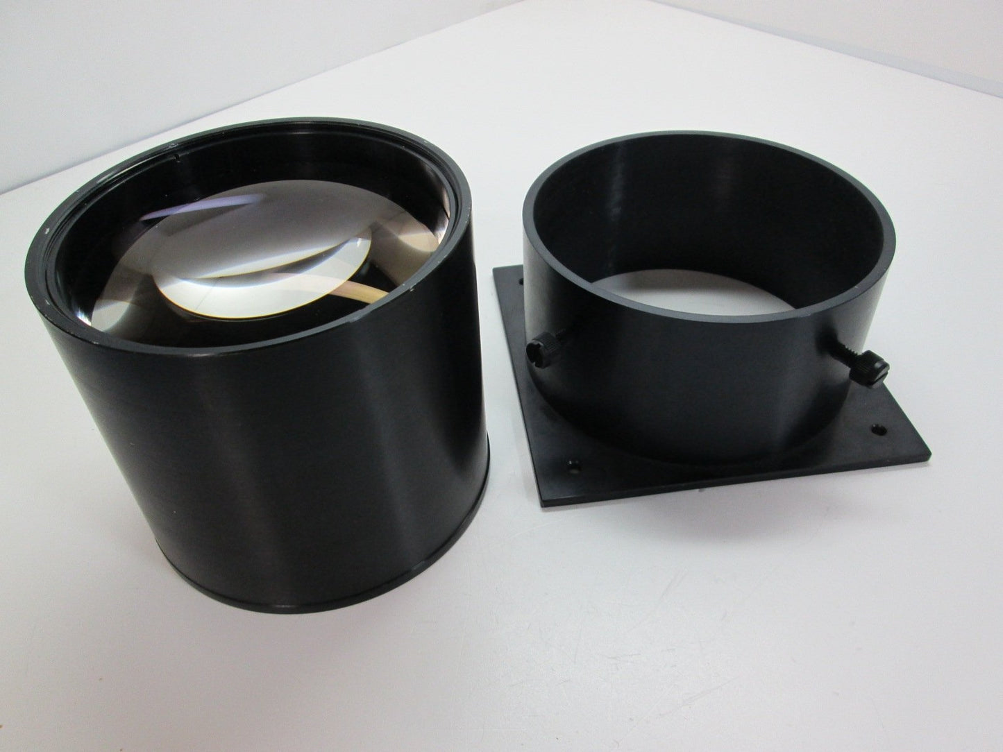 Used Scientific Large Optical Viewing Convex Lens 5" Diameter 11.5" Focal Point
