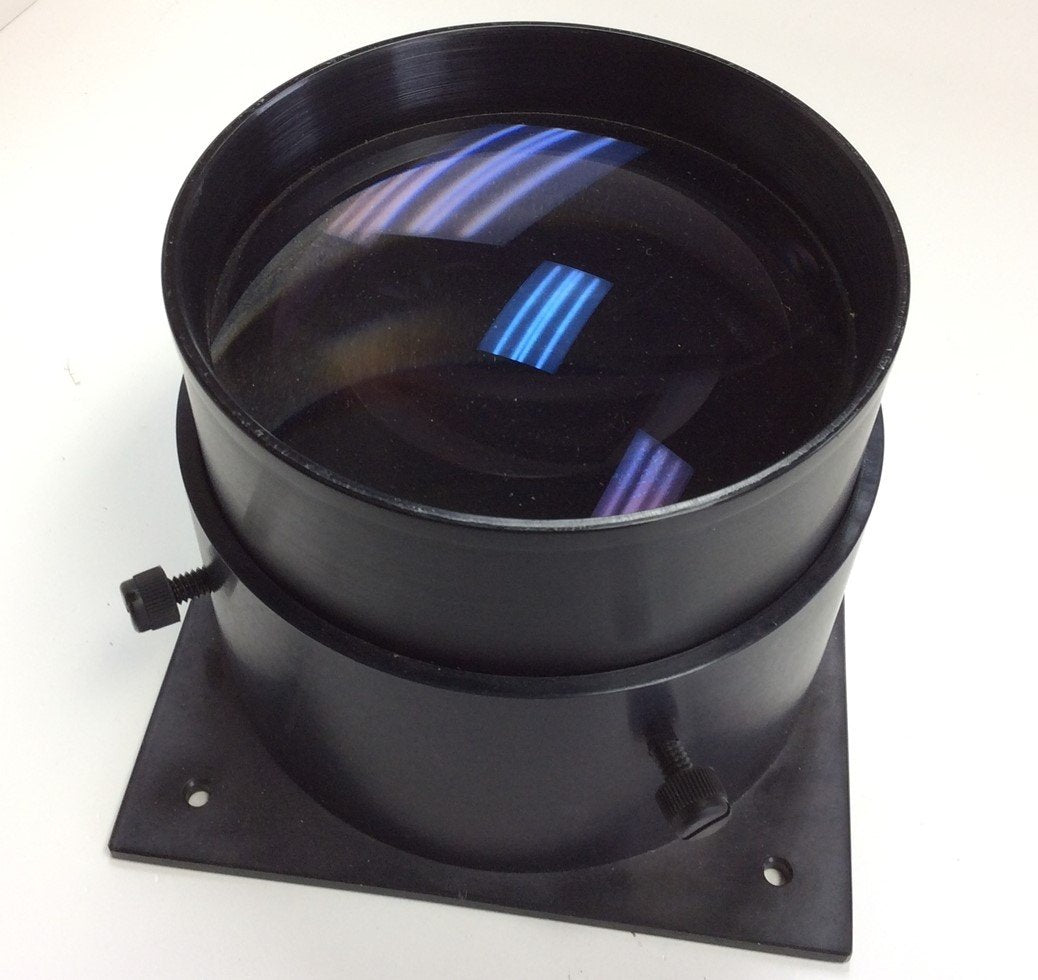 Used Scientific Large Optical Viewing Convex Lens 5" Diameter 11.5" Focal Point